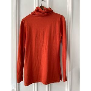 Sahalie orange cotton cowl neck sweater S